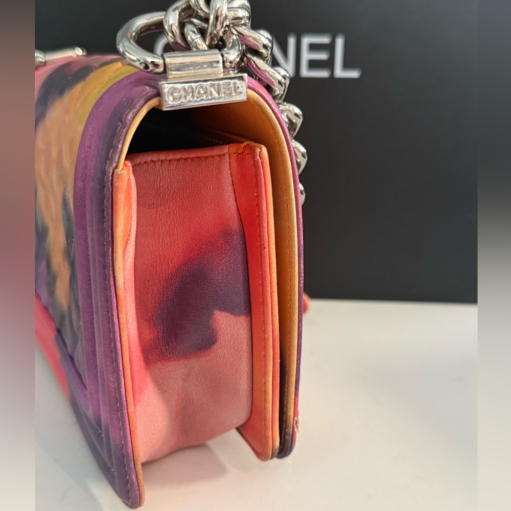 CHANEL Small Flower Power Boy Bag w/Box & Dust-Bag ~ EXCELLENT CONDITION - Picture 7 of 16